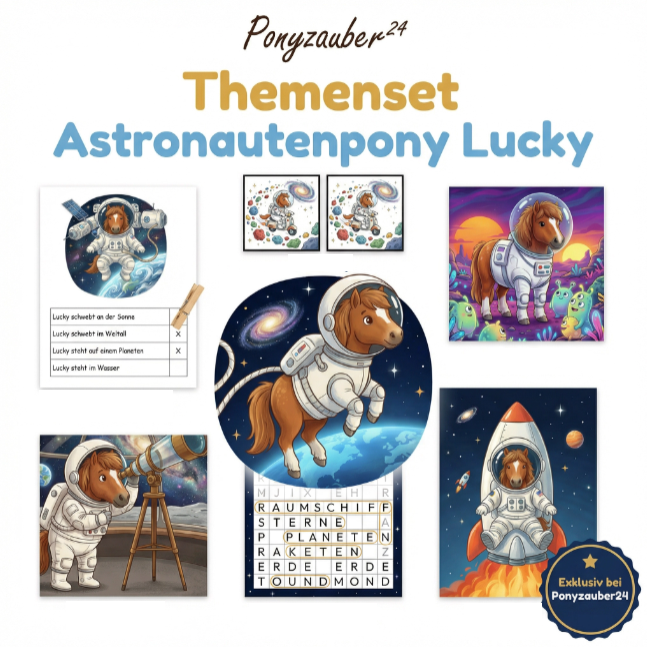 Themenset – Astronautenpony Lucky