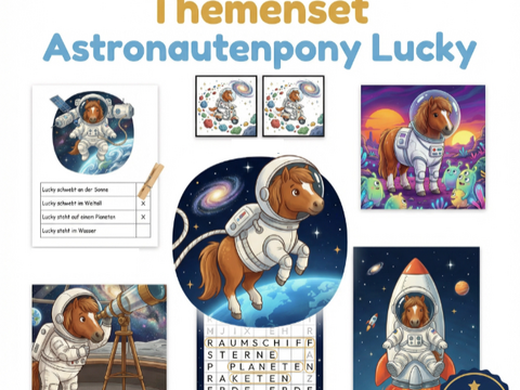 Themenset – Astronautenpony Lucky