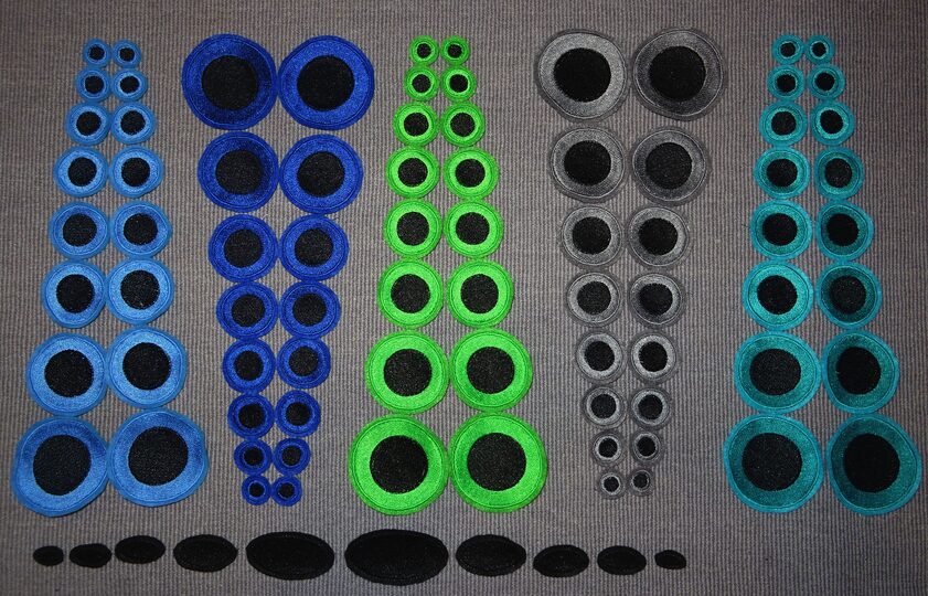 Stickdatei - Augen und Nasen für Kuscheltiere Kissen Bettschlagen