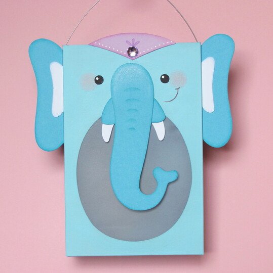 Martinslaterne Elefant zum Nachbasteln mit Vorlage und Anleitung