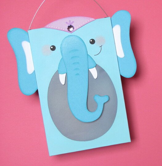 Martinslaterne Elefant zum Nachbasteln mit Vorlage und Anleitung