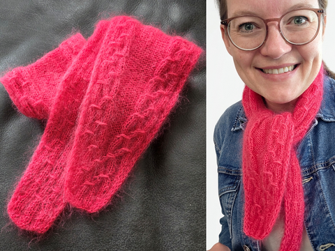 knitting pattern: Thea Scarf - Mini Scarf, Stola, Shawl, neck warmer