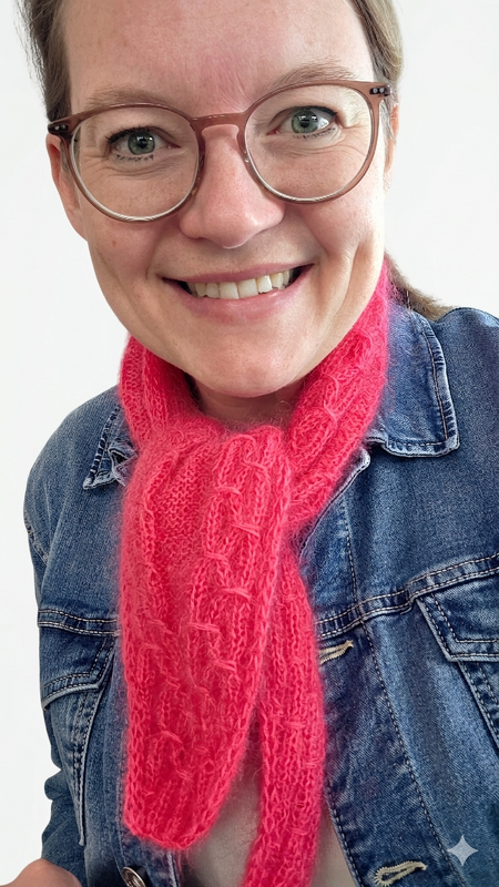 knitting pattern: Thea Scarf - Mini Scarf, Stola, Shawl, neck warmer - Image 2