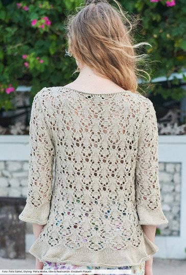 Ajourmusterpulli mit Schößchen