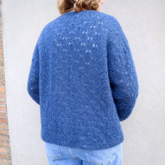 Leichte Sommerjacke stricken | Cardigan Eileen Lochmuster