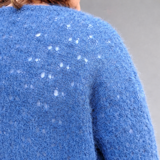 Strickanleitung Lochmuster Jacke Eileen – leichte Sommerjacke