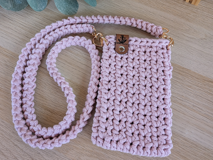 Handytasche Häkelanleitung, Smartphone-Tasche inkl. Gurt