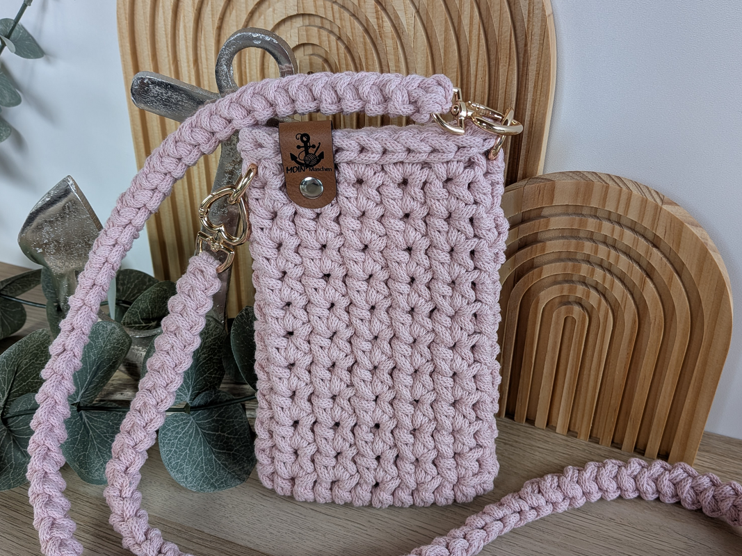 Handytasche Häkelanleitung, Smartphone-Tasche inkl. Gurt - Bild 10
