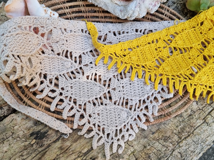 H6 Häkelanleitung für ein Kopftuch / Bandana „Fisch“