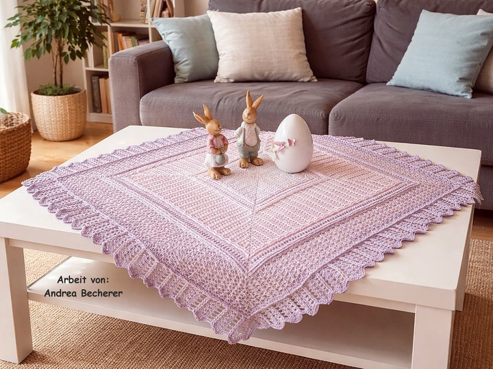 Häkelanleitung - Mitteldecke/ Tischdecke "Lufthauch"