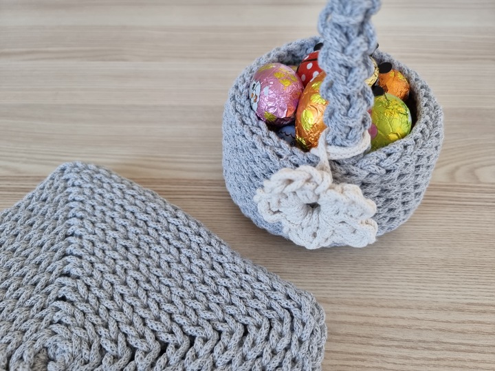 Häkelanleitung Osterkorb + Untersetzer Set, Frühlingsdeko DIY, Anfänger