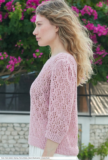 Pulli im Spitzenmuster