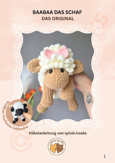 Häkelanleitung Schaf Baabaa - Mittlere Größe - Anfängergeeignet