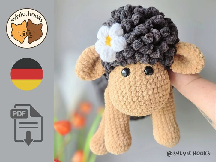 Häkelanleitung Schaf - XL Größe - Anfängergeeignet