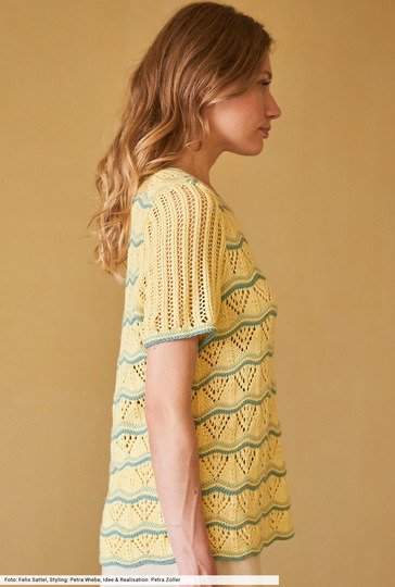 Shirt mit Wellenstrukturen