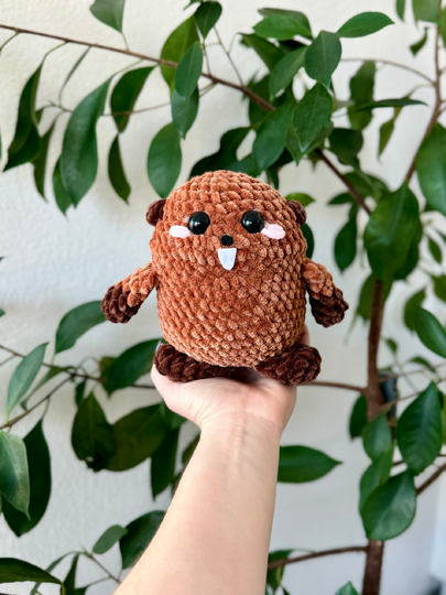Bobby the beaver | No-Sew pattern | No sew crochet pattern | kawaii animal