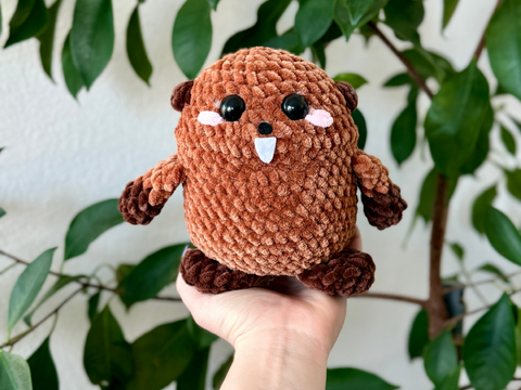 Bobby the beaver | No-Sew pattern | No sew crochet pattern | kawaii animal