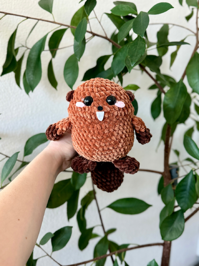 Bobby the beaver | No-Sew pattern | No sew crochet pattern | kawaii animal