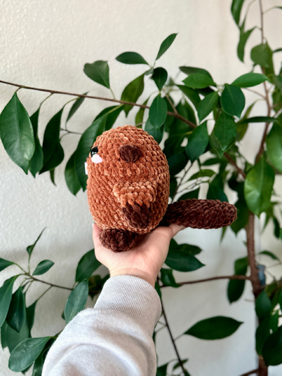 Bobby the beaver | No-Sew pattern | No sew crochet pattern | kawaii animal