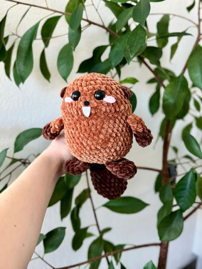 Bobby the beaver | No-Sew pattern | No sew crochet pattern | kawaii animal