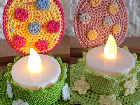 Häkelanleitung Oster-Teelicht-Ei