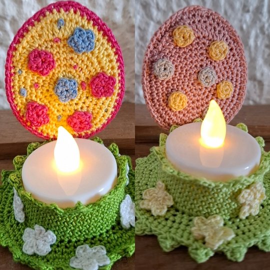 Häkelanleitung Oster-Teelicht-Ei
