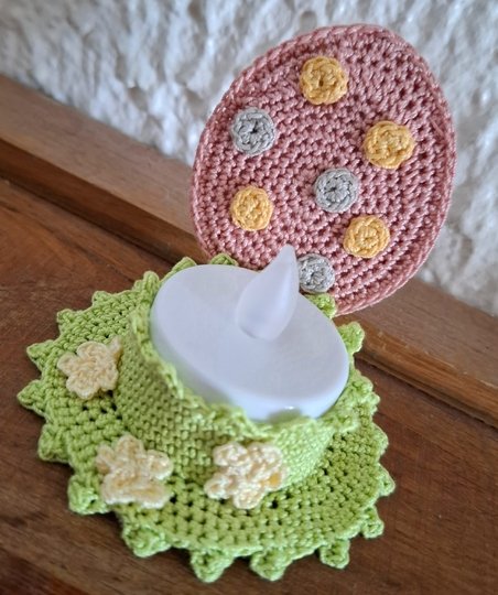 Häkelanleitung Oster-Teelicht-Ei