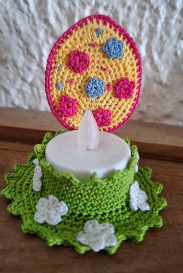 Häkelanleitung Oster-Teelicht-Ei