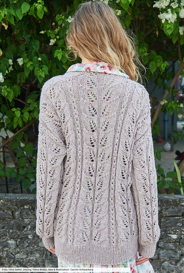 Jacke mit Blattmuster-Streifen