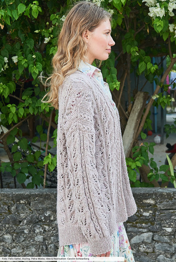 Jacke mit Blattmuster-Streifen