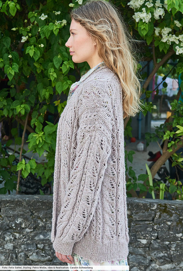 Jacke mit Blattmuster-Streifen