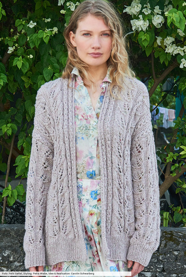 Jacke mit Blattmuster-Streifen