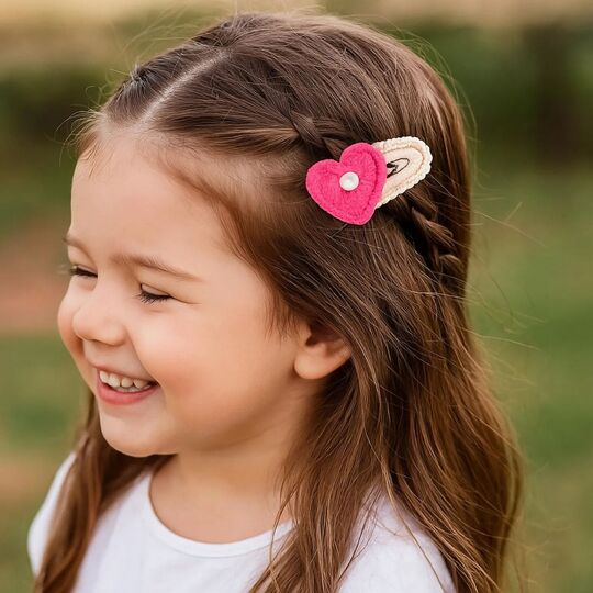 Sweet Heart Clips Crochet Pattern PDF, Heart Hair Clip Tutorial