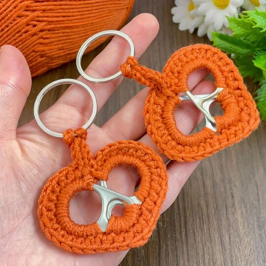 Pull Tab Heart Keychain Crochet Pattern PDF Tutorial