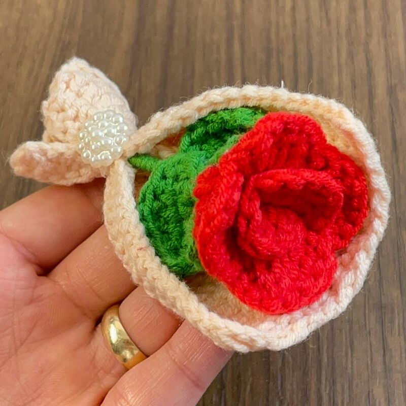 Mini Rose Bouquet Crochet Pattern PDF – Floral Gift Wrap Design Tutorial - Image 2