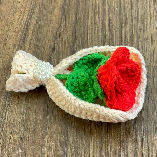 Mini Rose Bouquet Crochet Pattern PDF – Floral Gift Wrap Design Tutorial
