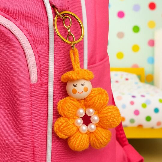 Flower Doll Charms Crochet Keychain Pattern PDF Tutorial