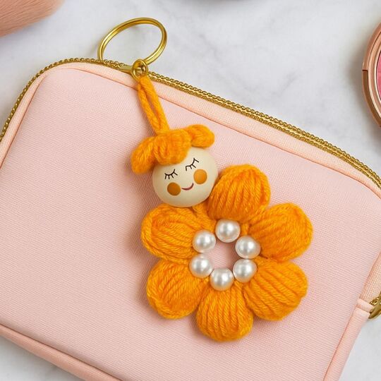 Flower Doll Charms Crochet Keychain Pattern PDF Tutorial