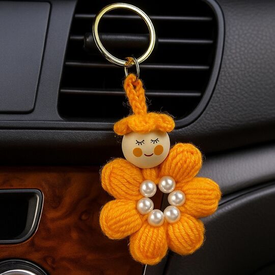 Flower Doll Charms Crochet Keychain Pattern PDF Tutorial