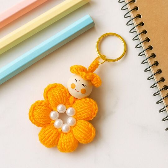 Flower Doll Charms Crochet Keychain Pattern PDF Tutorial