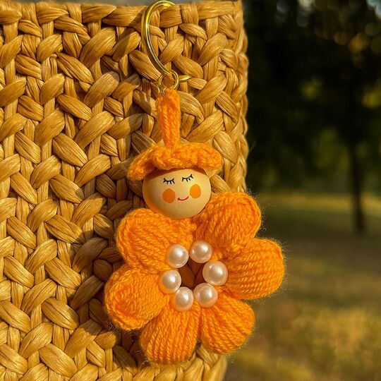 Flower Doll Charms Crochet Keychain Pattern PDF Tutorial