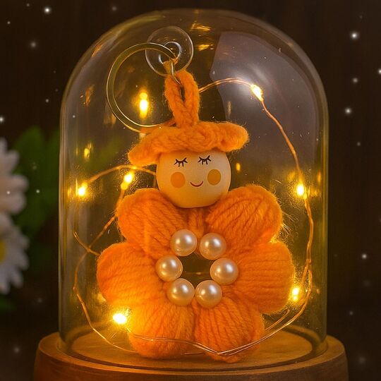 Flower Doll Charms Crochet Keychain Pattern PDF Tutorial