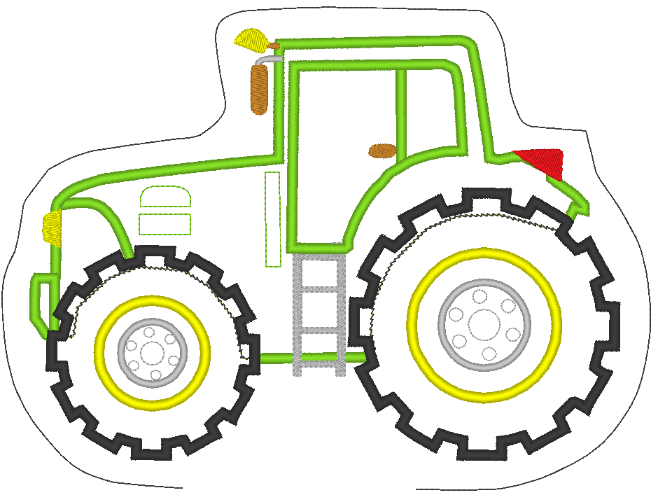 Stickdatei - Traktor Kissen ITH in 5 Größen - Bild 7