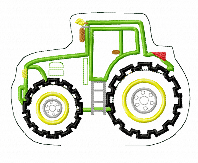 Stickdatei - Traktor Kissen ITH in 5 Größen