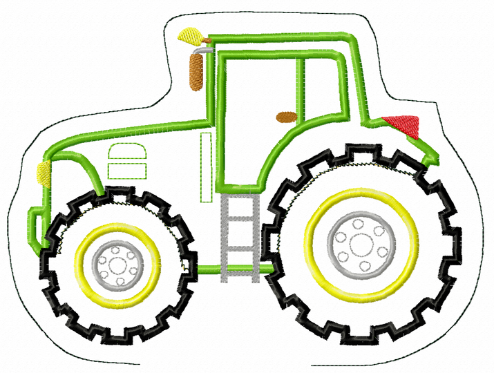 Stickdatei - Traktor Kissen ITH in 5 Größen