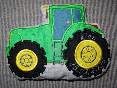 Stickdatei - Traktor Kissen ITH in 5 Größen