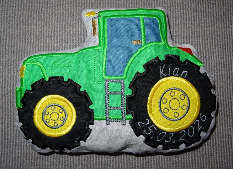 Stickdatei - Traktor Kissen ITH in 5 Größen