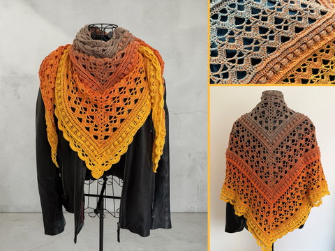 Crochet Pattern Triangular Scarf "Isaia"