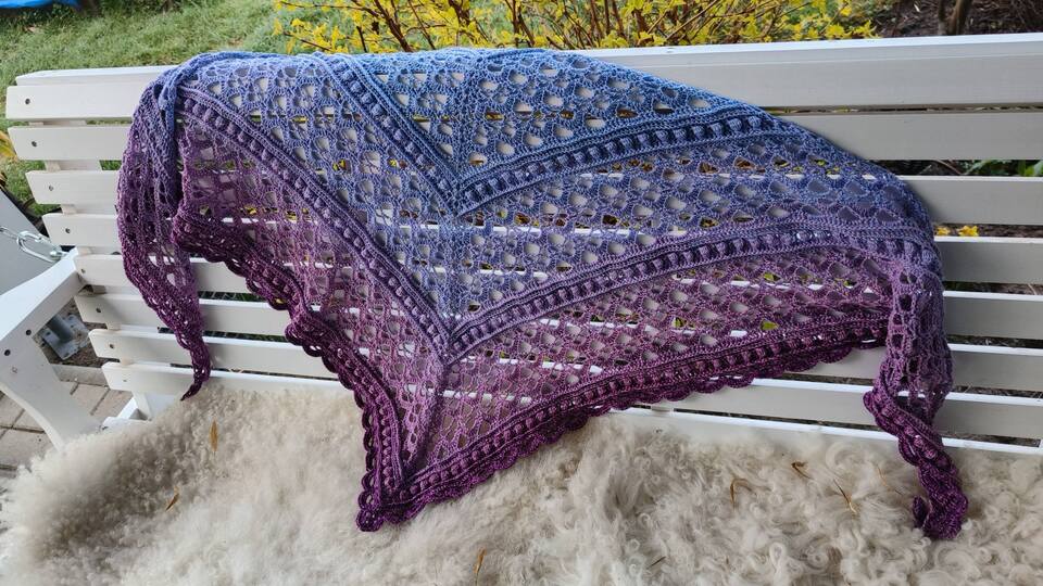 Crochet Pattern Triangular Scarf "Isaia"