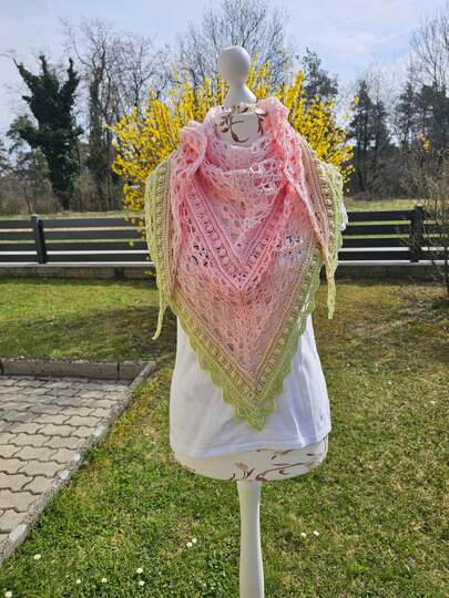 Crochet Pattern Triangular Scarf "Isaia"